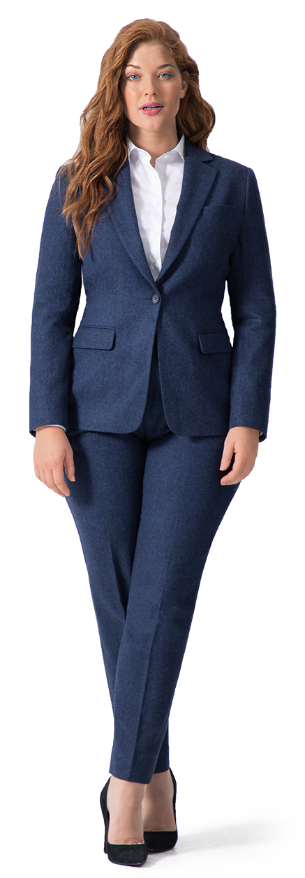 navy blue pant suit plus size