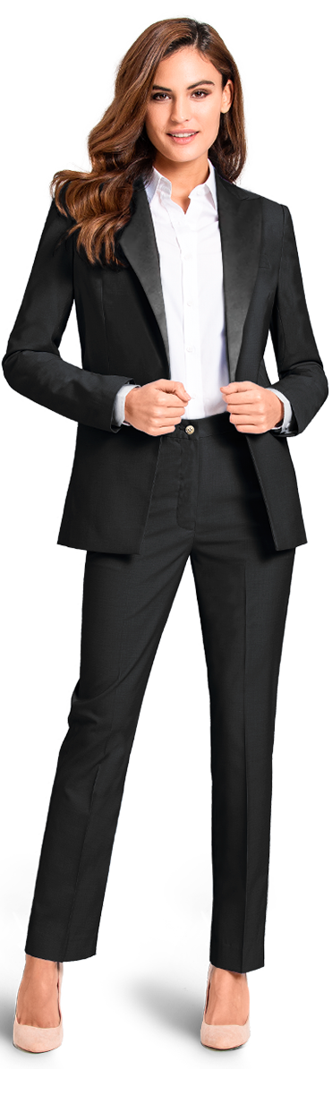 ladies cream tuxedo suit